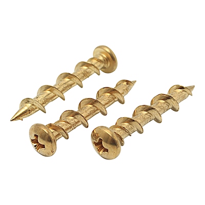 1 TORNILLOS TAQUETES WALLDOG 3.3 X .3 CM DORADO
