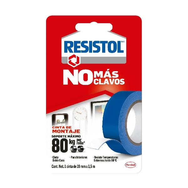 CINTA DOBLE CARA NEGRO 25 MM X 1 M SOPORTA 80 KG