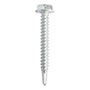 25 TORNILLOS AUTOPERFORANTE 10-16 X 1-1/2 PULGADAS PLATA