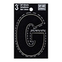 LETRA "G" DE VINILO 7.62 CM