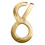 NÚMERO "8" DORADO DE 10.16 CM