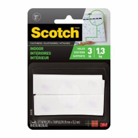 SUJETADORES CON ADHESIVO PARA INTERIORES, BLANCO, 19 MM X 76.2 MM