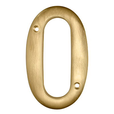 NÚMERO "0" DORADO DE 10.16 CM