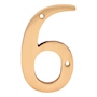 NÚMERO "6" DORADO DE 10.1 CM