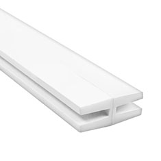 MOLDURA "H" DE PVC BLANCA 1.26 KG