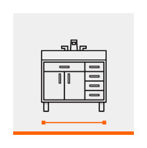 Muebles para baño medianos