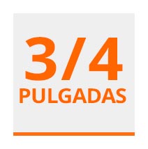 3/4 pulgadas