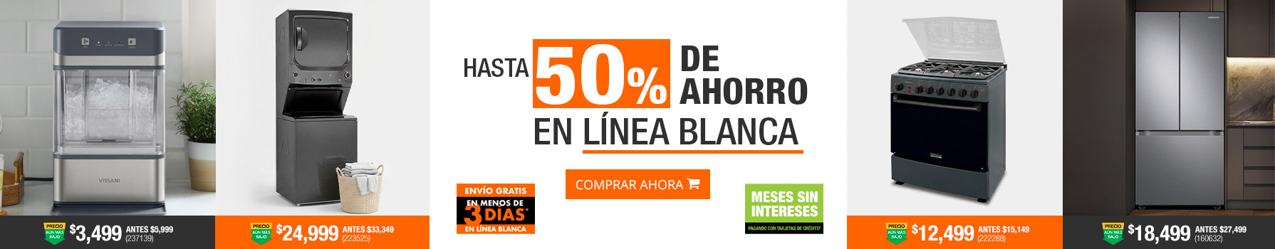 Ahorra hasta 50% en Línea Blanca - Comprar ahora