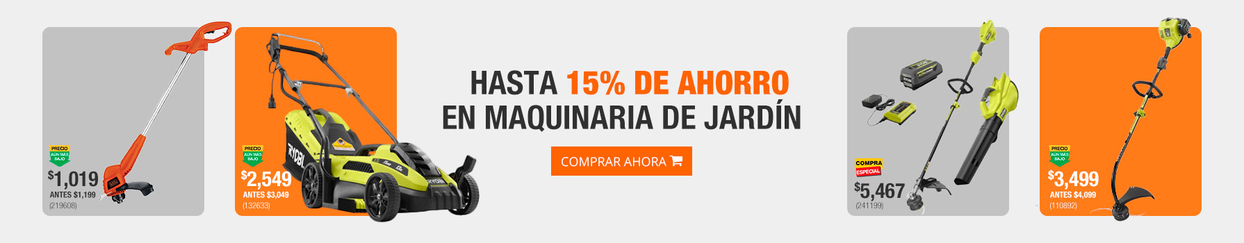 Hasta 15% de ahorro en Maquinaria de jardín - Comprar ahora