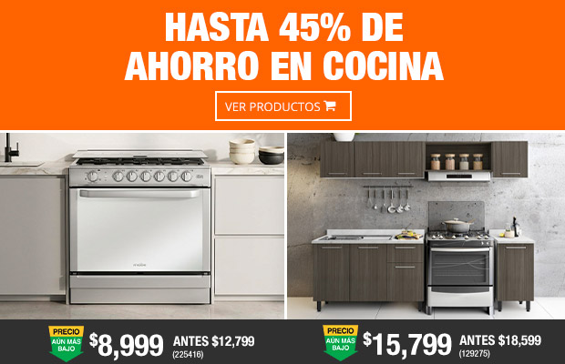 Hasta 45% de ahorro en Cocina