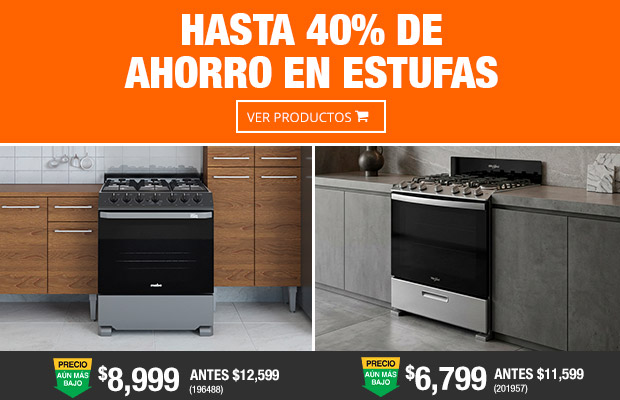 Hasta 40% de ahorro en Estufas