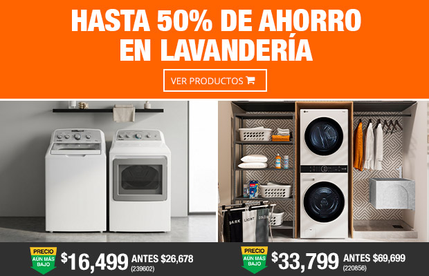 Hasta 50% de ahorro en Lavandería 