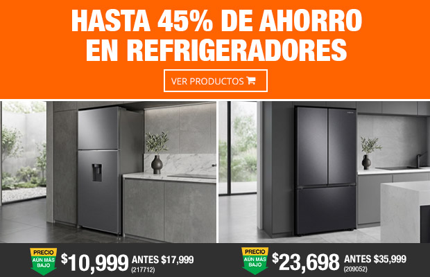 Hasta 45% de ahorro en Refrigeradores