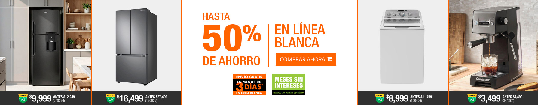 Ahorra hasta 50% en Línea Blanca -  ¡Renueva tu Línea Blanca y ahorra! - Base